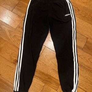 adidas woman’s Black Sweatpants with White Accents
